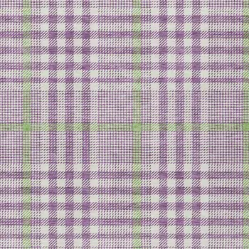 9' X 12' Purple Green And Ivory Plaid Washable Indoor Outdoor Area Rug