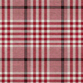 5' X 8' Red Black And Ivory Plaid Washable Indoor Outdoor Area Rug