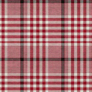 8' X 10' Red Black And Ivory Plaid Washable Indoor Outdoor Area Rug