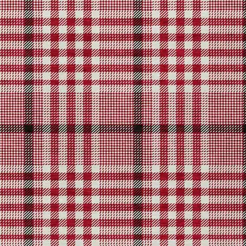 10' X 14' Red Black And Ivory Plaid Washable Indoor Outdoor Area Rug