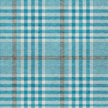 3' X 5' Teal Blue Ivory And Brown Plaid Washable Indoor Outdoor Area Rug
