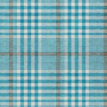 8' X 10' Teal Blue Ivory And Brown Plaid Washable Indoor Outdoor Area Rug