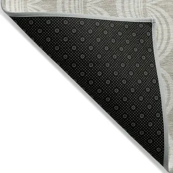 8' X 10' Beige And Ivory Ogee Washable Indoor Outdoor Area Rug