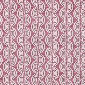 5' X 8' Blush And Beige Ogee Washable Indoor Outdoor Area Rug