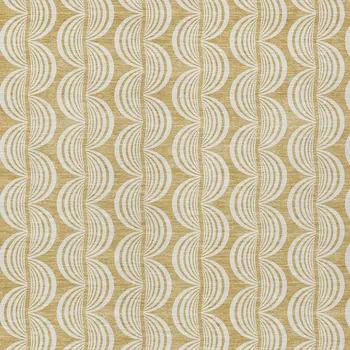 8' X 10' Gold And Beige Ogee Washable Indoor Outdoor Area Rug