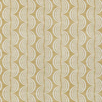 9' X 12' Gold And Beige Ogee Washable Indoor Outdoor Area Rug