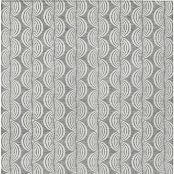 10' X 14' Gray And Ivory Ogee Washable Indoor Outdoor Area Rug