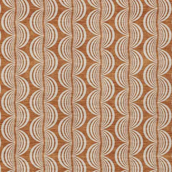 8' X 10' Copper And Beige Ogee Washable Indoor Outdoor Area Rug