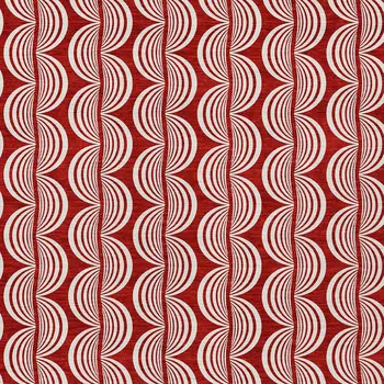 9' X 12' Red And Ivory Ogee Washable Indoor Outdoor Area Rug