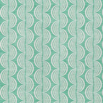 3' X 5' Blue And Ivory Ogee Washable Indoor Outdoor Area Rug