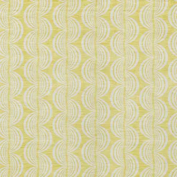 9' X 12' Yellow And Beige Ogee Washable Indoor Outdoor Area Rug