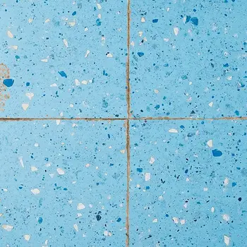 4" x 4" Blue Vinyl Arabesque Peel And Stick Removable Tiles
