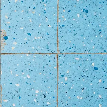 5" x 5" Blue Vinyl Arabesque Peel And Stick Removable Tiles