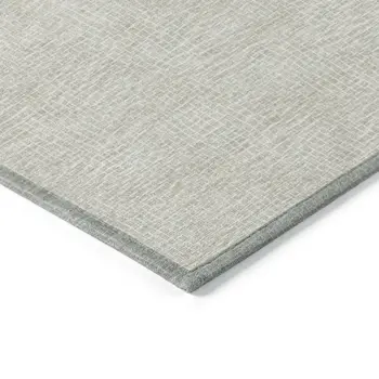 3' X 5' Beige And Ivory Geometric Washable Indoor Outdoor Area Rug