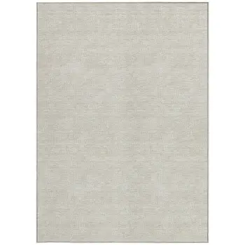 9' X 12' Beige And Ivory Geometric Washable Indoor Outdoor Area Rug