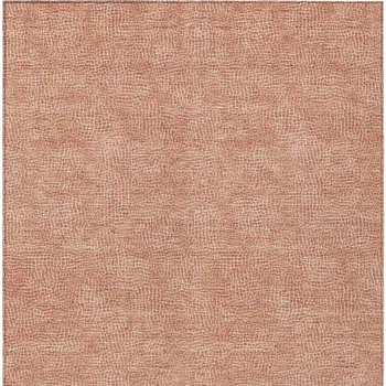 8' X 10' Copper And Ivory Geometric Washable Indoor Outdoor Area Rug