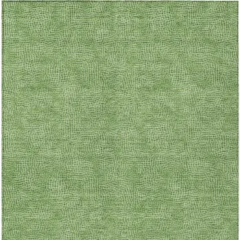 3' X 5' Green And Ivory Geometric Washable Indoor Outdoor Area Rug