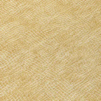 8' Gold And Ivory Round Geometric Washable Indoor Outdoor Area Rug