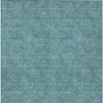 5' X 8' Teal Blue And Ivory Geometric Washable Indoor Outdoor Area Rug