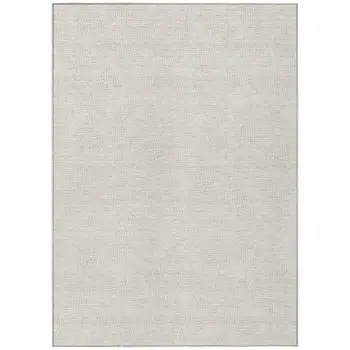 5' X 8' Beige And Brown Geometric Washable Indoor Outdoor Area Rug
