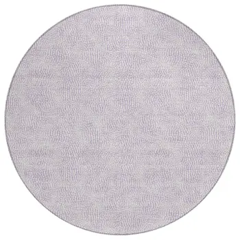 8' Lavender And Purple Round Geometric Washable Indoor Outdoor Area Rug