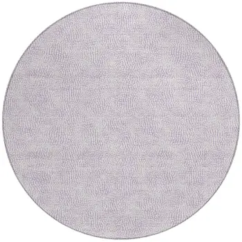 8' Lavender And Purple Round Geometric Washable Indoor Outdoor Area Rug