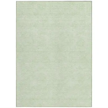 3' X 5' Mint Green And Ivory Geometric Washable Indoor Outdoor Area Rug