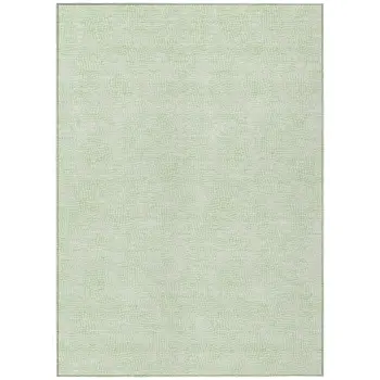 3' X 5' Mint Green And Ivory Geometric Washable Indoor Outdoor Area Rug