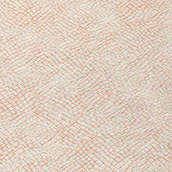 8' Peach And Beige Round Geometric Washable Indoor Outdoor Area Rug