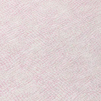 8' Pink And Ivory Round Geometric Washable Indoor Outdoor Area Rug