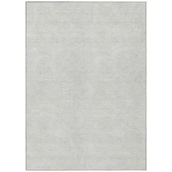 3' X 5' Silver And Gray Geometric Washable Indoor Outdoor Area Rug