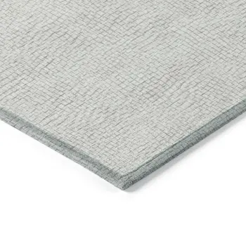 3' X 5' Silver And Gray Geometric Washable Indoor Outdoor Area Rug