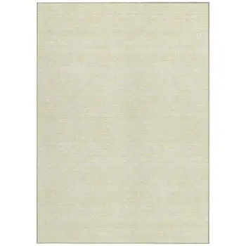 5' X 8' Yellow And Beige Geometric Washable Indoor Outdoor Area Rug