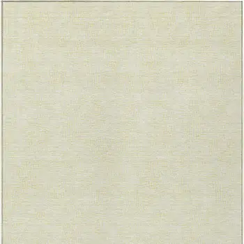 5' X 8' Yellow And Beige Geometric Washable Indoor Outdoor Area Rug