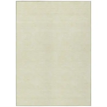 9' X 12' Yellow And Beige Geometric Washable Indoor Outdoor Area Rug