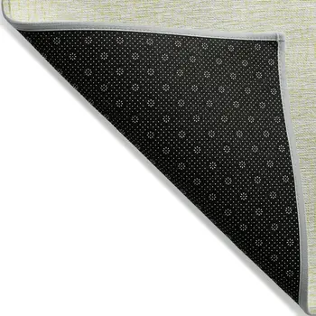 9' X 12' Yellow And Beige Geometric Washable Indoor Outdoor Area Rug