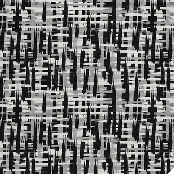 8' Black Gray And Ivory Round Abstract Washable Indoor Outdoor Area Rug
