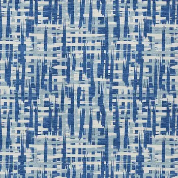 5' X 8' Blue And Ivory Abstract Washable Indoor Outdoor Area Rug