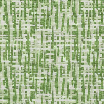 10' X 14' Green And Ivory Abstract Washable Indoor Outdoor Area Rug