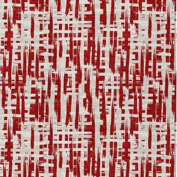 5' X 8' Red And Ivory Abstract Washable Indoor Outdoor Area Rug