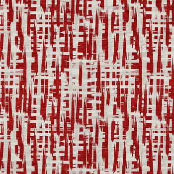 8' X 10' Red And Ivory Abstract Washable Indoor Outdoor Area Rug