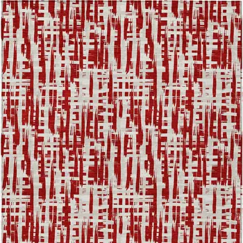 9' X 12' Red And Ivory Abstract Washable Indoor Outdoor Area Rug