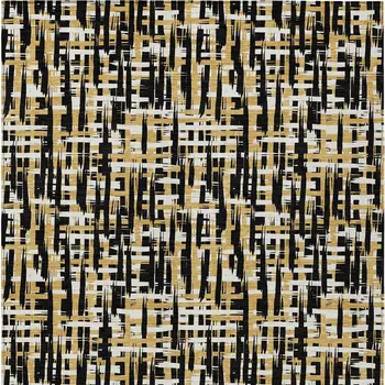 8' X 10' Black Gold And Ivory Abstract Washable Indoor Outdoor Area Rug