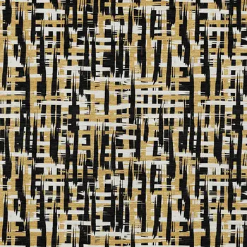 8' X 10' Black Gold And Ivory Abstract Washable Indoor Outdoor Area Rug