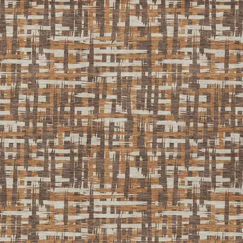 3' X 5' Chocolate Copper And Beige Abstract Washable Indoor Outdoor Area Rug