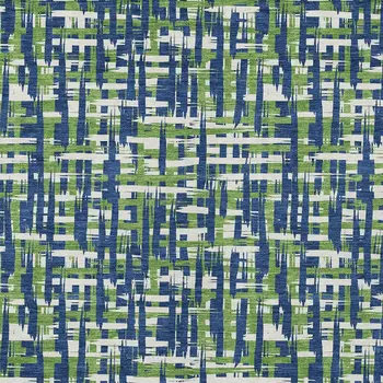 5' X 8' Navy Blue Green And Ivory Abstract Washable Indoor Outdoor Area Rug
