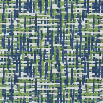 8' X 10' Navy Blue Green And Ivory Abstract Washable Indoor Outdoor Area Rug