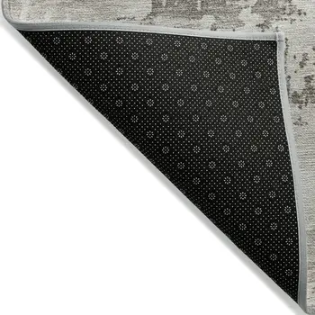 10' X 14' Beige And Gray Abstract Washable Indoor Outdoor Area Rug
