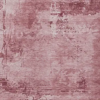 8' X 10' Blush And Ivory Abstract Washable Indoor Outdoor Area Rug