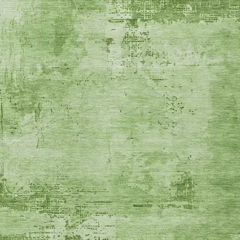 8' X 10' Green And Ivory Abstract Washable Indoor Outdoor Area Rug